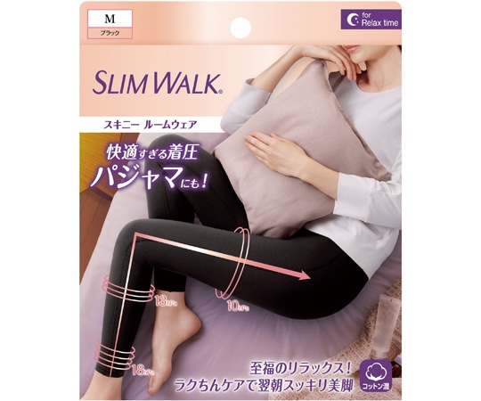 ピップ スリムウォーク スキニールームウェア ブラック M PH781 1個（ご注文単位1個）【直送品】