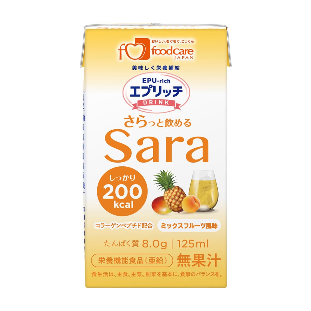 フードケア エプリッチドリンクSara ミックスフルーツ風味 1箱（24本入）  1箱（ご注文単位1箱）【直送品】
