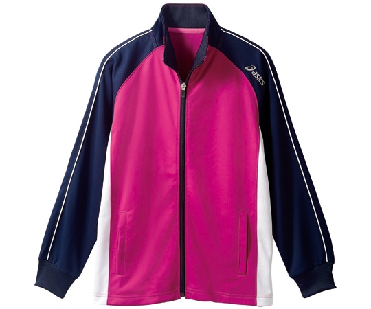 アズワン トレーニングジャケット 兼用 ピンク×ネイビー LL CHM511-5024 LL 1枚（ご注文単位1枚）【直送品】