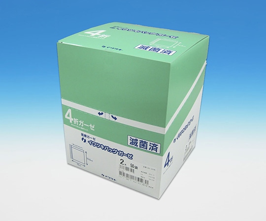 イワツキ イワツキバッグ ガーゼ 4折 2枚50P 滅菌済 002-20740 1ケース（ご注文単位1ケース）【直送品】