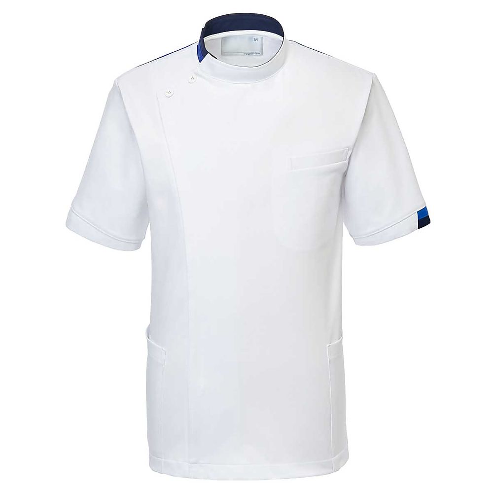 KIRAKU（トンボ） メンズジャケット ホワイト×ロイヤルブルー BLL（身丈76cm） CM234-85 BLL 1枚（ご注文単位1枚）【直送品】