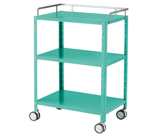 ナビス（アズワン） カラフルステンワゴン（フック付き） ラージ グリーン CSWL-3GF 1台（ご注文単位1台）【直送品】