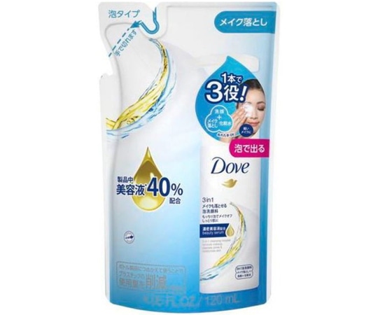 ユニリーバ・ジャパン・CM ダヴ 3in1 メイクも落とせる泡洗顔料 詰め替え 120mL  1個（ご注文単位1個）【直送品】