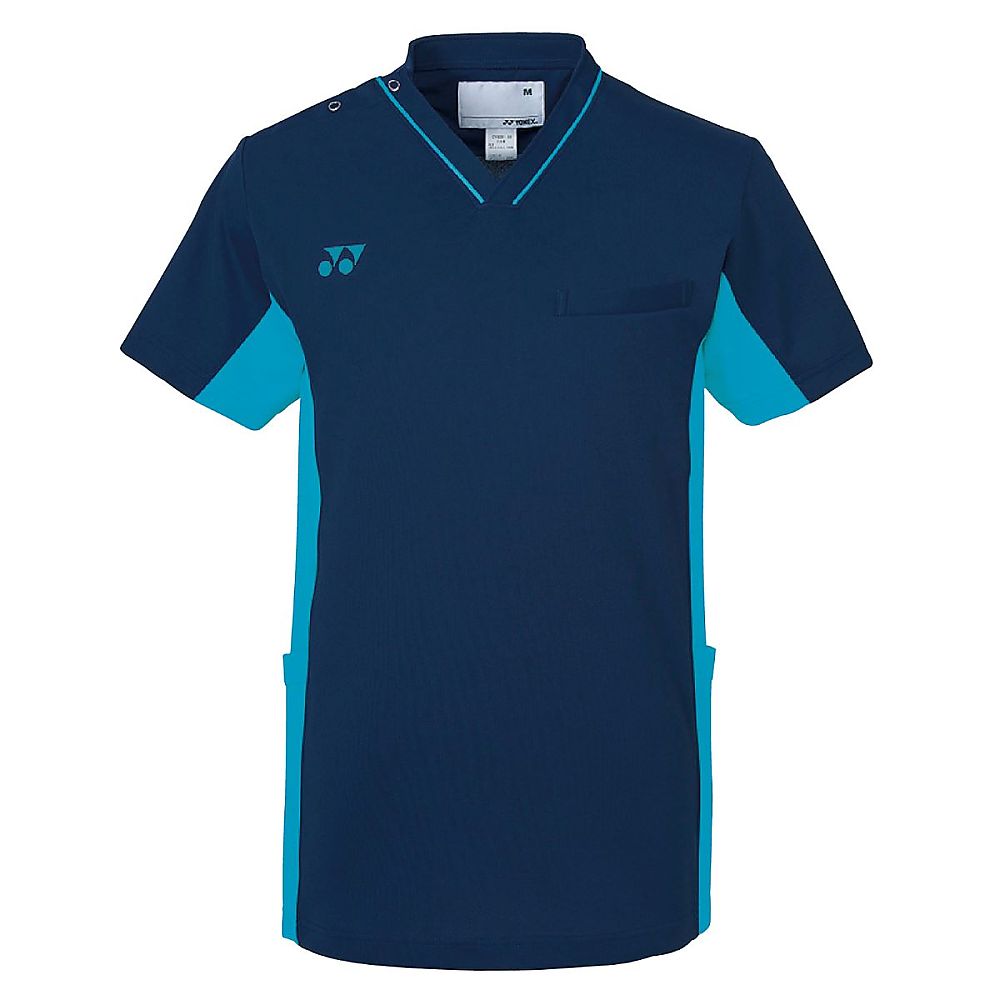 YONEX（トンボ） Mスクラブ ネイビー×ピーコックグリーン L（身丈72cm） CY800-846 L 1枚（ご注文単位1枚）【直送品】