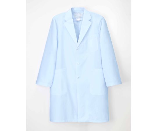 ナガイレーベン 男子シングル診察衣 ブルー L SE-3550 1枚（ご注文単位1枚）【直送品】