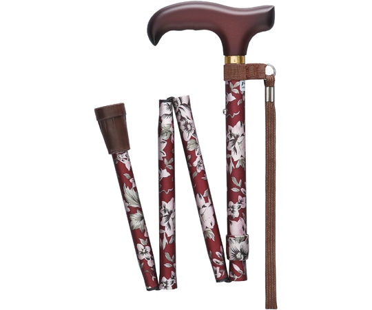 フジホーム ベーシック 折畳 S 花柄赤 WB3722 1本（ご注文単位1本）【直送品】