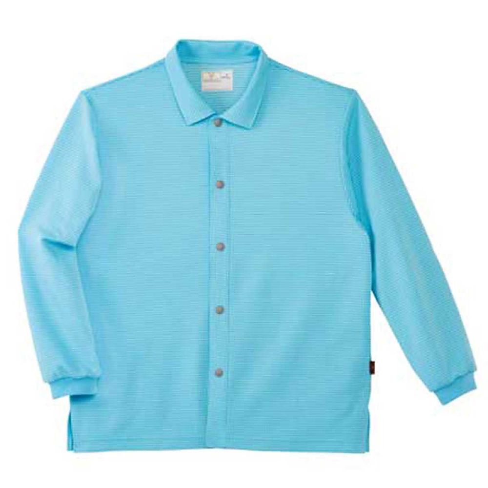 KIRAKU（トンボ） 前開きシャツ アクアブルー S（身丈66cm） CR816-76 S 1枚（ご注文単位1枚）【直送品】