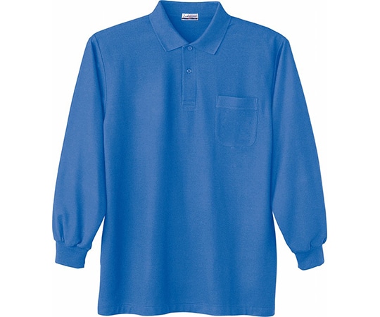 WHISEL（自重堂） 長袖ポロシャツ ブルー EL 24434 1枚（ご注文単位1枚）【直送品】