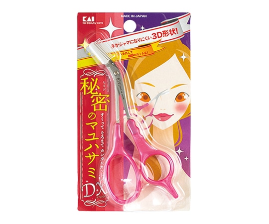 貝印 クシ付きマユハサミDX ピンク #000KQ3031 1個(ご注文単位1個)【直送品】