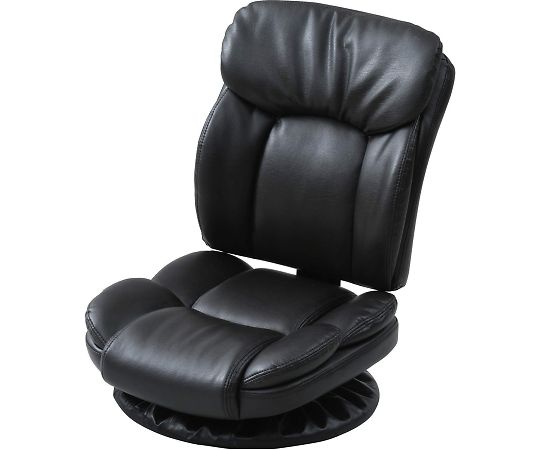 山善（YAMAZEN） 回転座椅子 ローチェア レザー ダークブラウン MKL-53（DBR） 1台（ご注文単位1台）【直送品】