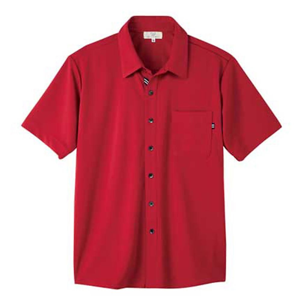 KIRAKU(トンボ) ニットシャツ ストロベリーレッド L(身丈71cm) CR159-15 L 1枚(ご注文単位1枚)【直送品】