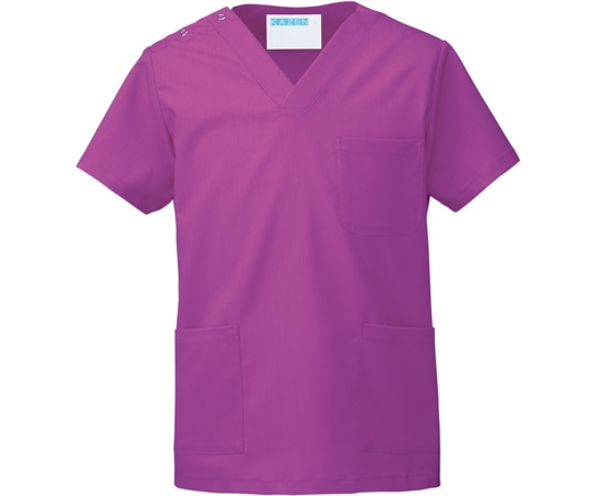 KAZEN スクラブ(男女兼用)ラズベリー LL 133-65L 1枚(ご注文単位1枚)【直送品】