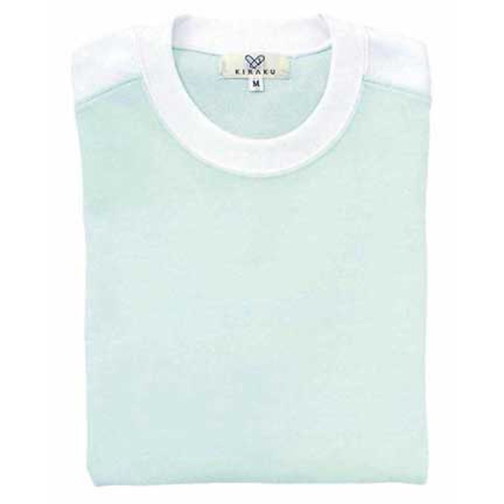 KIRAKU(トンボ) 入浴介助用シャツ ミント 4L(身丈80cm) CR034-40 4L 1枚(ご注文単位1枚)【直送品】