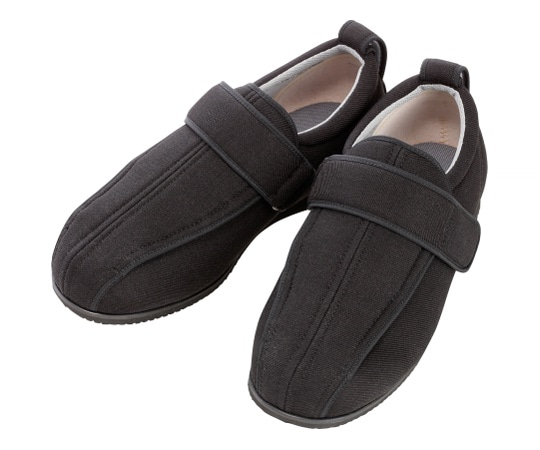 徳武産業 ケアフルⅢ 9E 片足 右のみ 黒 L 7043 1個（ご注文単位1個）【直送品】