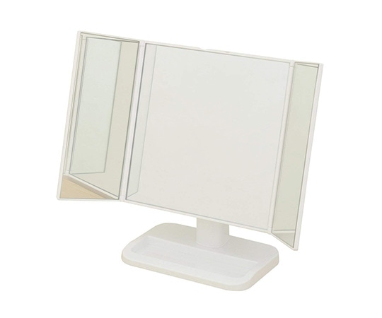 山善（YAMAZEN） 卓上三面鏡 ホワイト PM3-4326（WH） 1台（ご注文単位1台）【直送品】