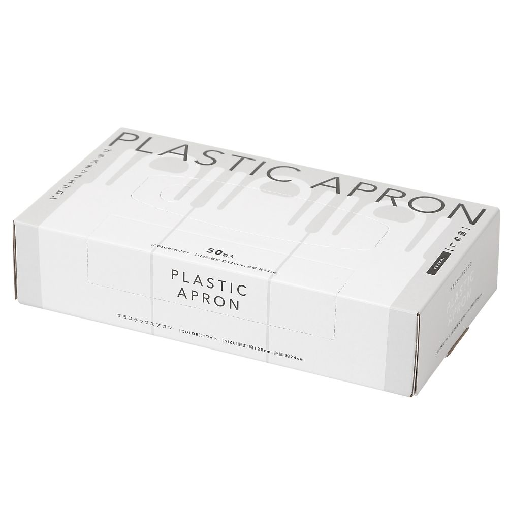 伊藤忠リーテイルリンク プラスチックエプロンホワイト 1ケース(50枚×20箱入) INAP03 1ケース(ご注文単位1ケース)【直送品】