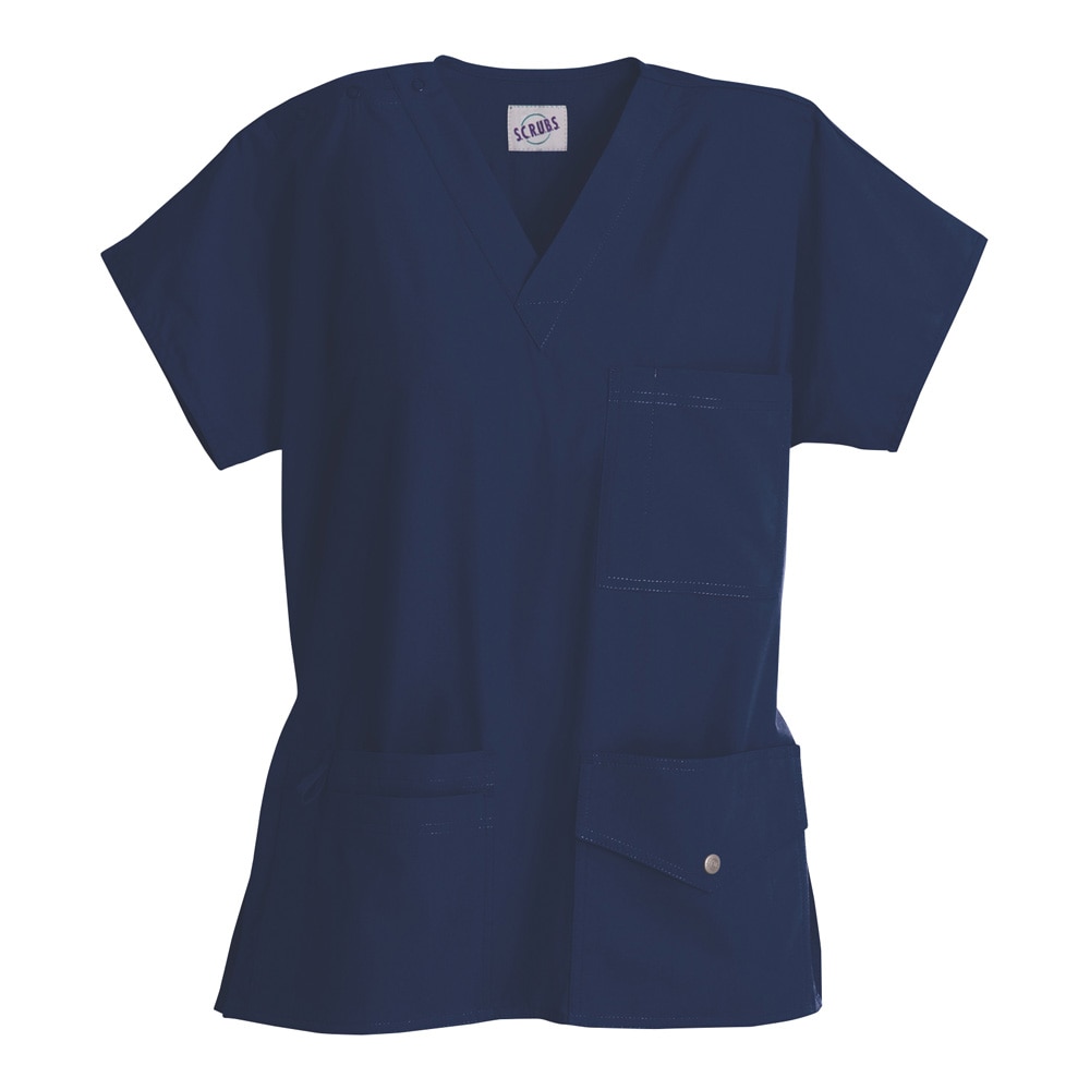 ディーフェイズ スクラブ 6ポケット(男女兼用) トゥルーネイビー L Z1J15 1枚(ご注文単位1枚)【直送品】