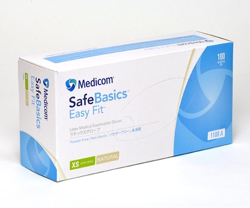 ARメディコム・インク・アジアリミテッド(メディコムジャパン) セーフベーシック ラテックスグローブ イージーフィット パウダーフリー S寸 1箱(100枚入) 1188B 1箱(ご注文単位1箱)【直送品】