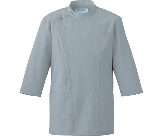 KAZEN ジャケット七分袖男女兼用 グレー SS 763-46 1枚（ご注文単位1枚）【直送品】