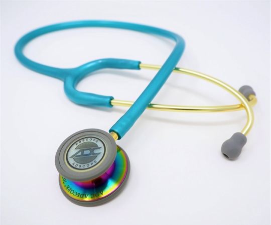 ユーメド貿易 ADスコープ クリニシャンステトスコープ パウダーカリビアン（レインボーエディション） AD703RPC 1本（ご注文単位1本）【直送品】