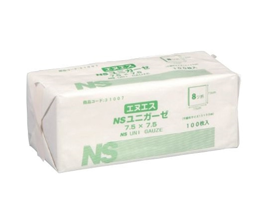 日昭産業 ユニガーゼ 7.5×7.5cm 1セット（100枚×40包入） 31007 1セット（ご注文単位1セット）【直送品】