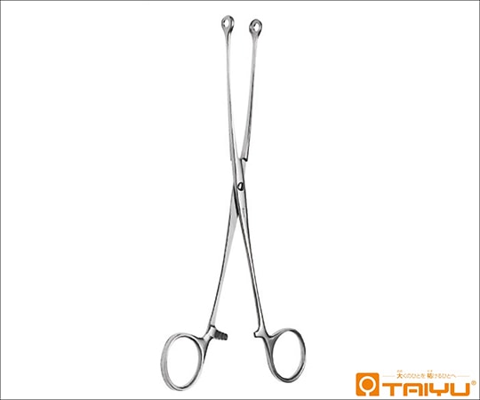 TAIYU(大祐医科工業) リンパ腺鉗子 丸 ネジ止 全長19cm TY-612S 1本(ご注文単位1本)【直送品】