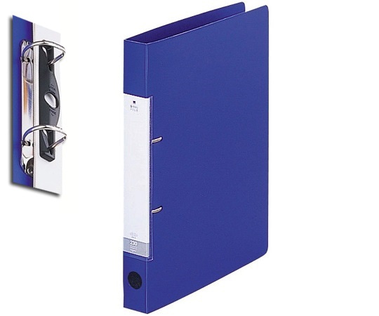 アズワン D型リングファイル 306×260×46mm 青 G2230-8 1冊（ご注文単位1冊）【直送品】