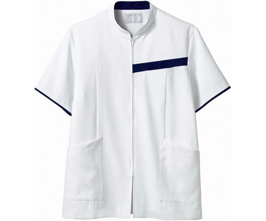 住商モンブラン ジャケット メンズ 半袖 白/ネイビー LL 72-1248 LL 1枚（ご注文単位1枚）【直送品】