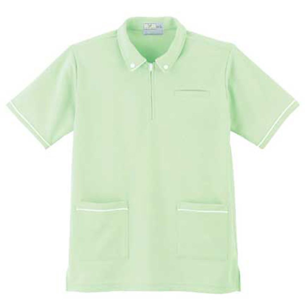 KIRAKU（トンボ） ケアワークシャツ グリーン 4L（身丈82cm） CR117-37 4L 1枚（ご注文単位1枚）【直送品】