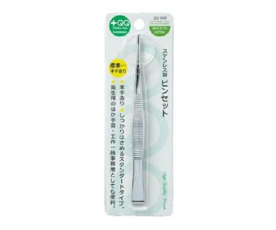 グリーンベル ステンピンセット QQ-505 1個（ご注文単位1個）【直送品】