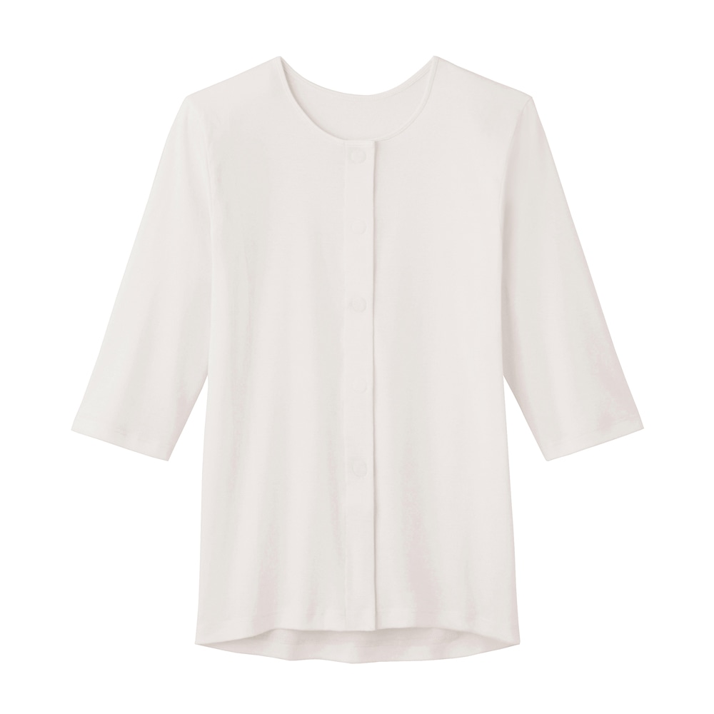 グンゼ(肌着) 婦人7分袖ワンタッチインナー ホワイト L HW0434 1枚(ご注文単位1枚)【直送品】