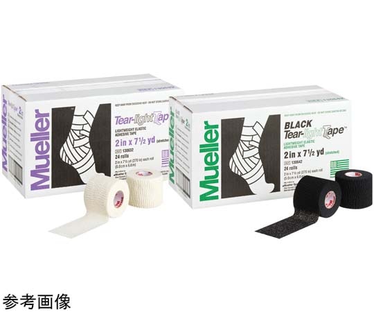MUELLER ティアライトテープ 50mm ブラック 1箱（24巻入） 130642 1箱（ご注文単位1箱）【直送品】