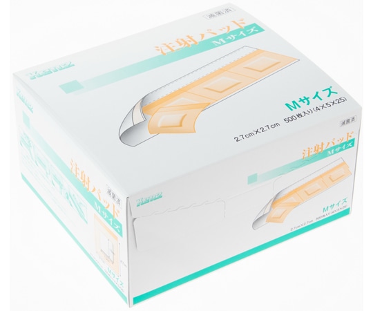 ケンツメディコ 注射パッド Mサイズ 1箱（500枚入） 0B12B095 1箱（ご注文単位1箱）【直送品】