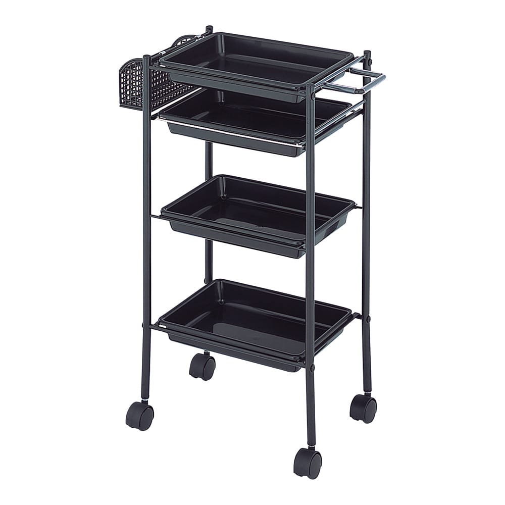 西村製作所 トレーワゴン（C-305） 510×280×835mm ブラック  1台（ご注文単位1台）【直送品】