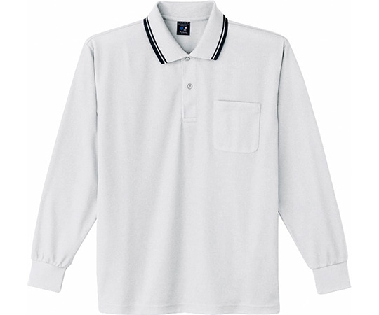 WHISEL（自重堂） 長袖ポロシャツ シルバー M 85264 1枚（ご注文単位1枚）【直送品】