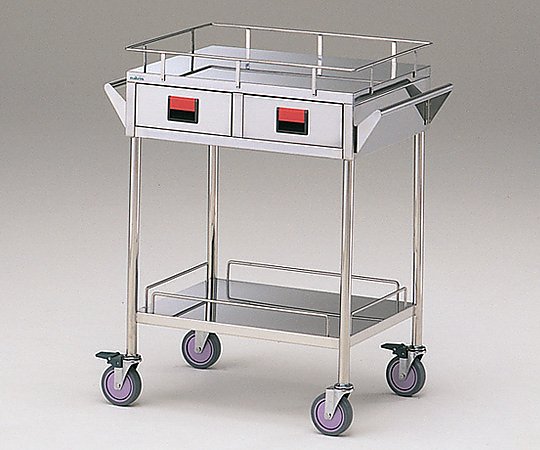 ナビス（アズワン） カラフルカート 2段-赤 750×450×855mm K2W-R 1台（ご注文単位1台）【直送品】