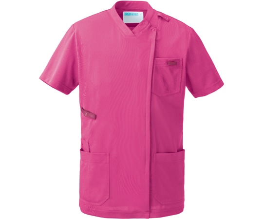 KAZEN スクラブジャケット男女半袖 カシス 3L KZN715-25 3L 1枚（ご注文単位1枚）【直送品】