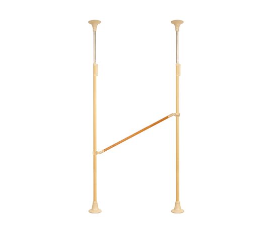 DIPPERホクメイ ベスポジBPZ 丸ベース ロング H型 木手すり 曲げ1200 セット BPZ-H2100-32 1個（ご注文単位1個）【直送品】