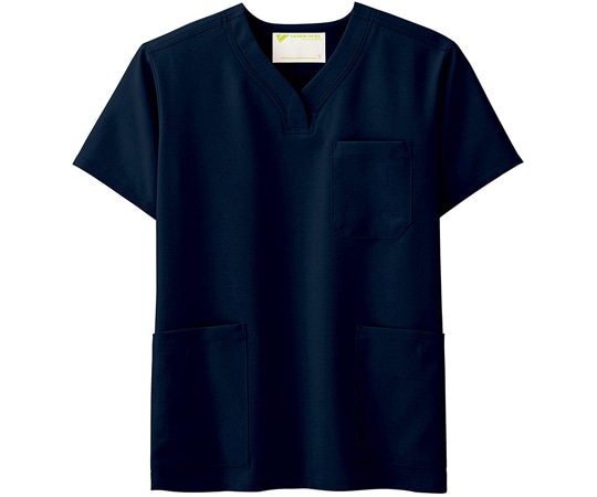 ミドリ安全 作業服 メディカルウェア ベルデクセルフレックス 男女兼用スクラブ VEM1002上 ダークネイビー SSサイズ VEM1002-UE-SS 1着（ご注文単位1着）【直送品】