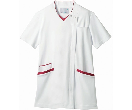 住商モンブラン スクラブ レディス 半袖 白/バーガンディ 3L 73-2248 3L 1枚（ご注文単位1枚）【直送品】