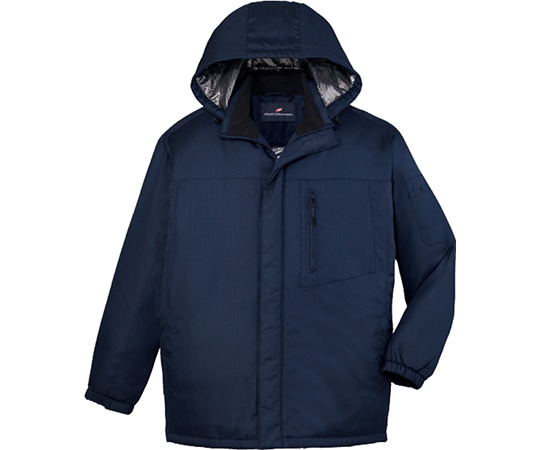 WHISEL(自重堂) ハーフコート(フード付) ネービー L 48483 1枚(ご注文単位1枚)【直送品】