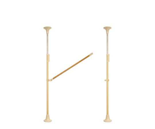 DIPPERホクメイ ベスポジBPZ 丸ベース ショート H型 木手すり 跳ね上げ1200 セット BPZ-H2200-22 1個（ご注文単位1個）【直送品】