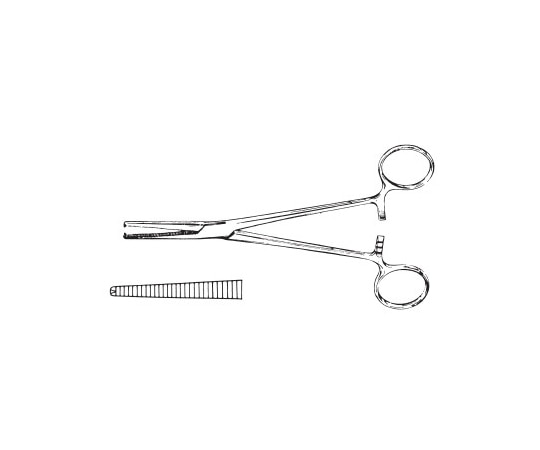 NAPOX 小型コッヘル止血鉗子 直有鈎 120mm C-12 1個（ご注文単位1個）【直送品】