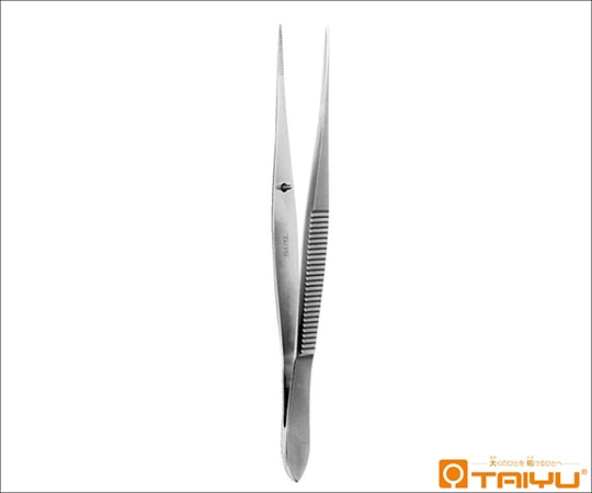 TAIYU(大祐医科工業) 兎唇用鑷子 有鈎 併式 ダボ付 全長13cm TY-056B 1本(ご注文単位1本)【直送品】