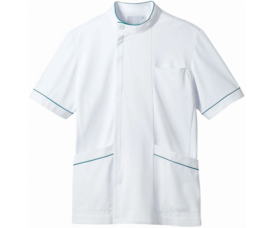 住商モンブラン ジャケット メンズ 半袖 白/ターコイズ S 72-1214 S 1枚（ご注文単位1枚）【直送品】