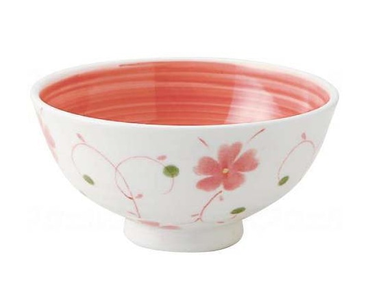 メープル おかるのキモチ 六兵衛茶碗 内赤巻 つる葵（赤） 814-C6KO 1個（ご注文単位1個）【直送品】