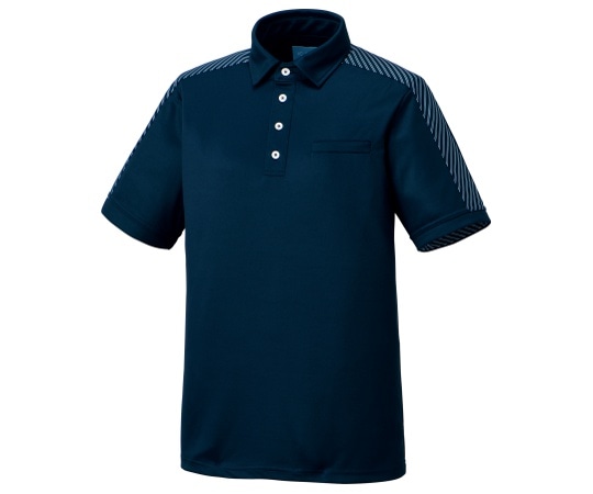 KAZEN ニットシャツ ネイビー SS KZN232-18 SS 1枚（ご注文単位1枚）【直送品】