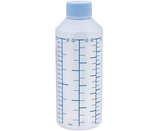 金鵄製作所 NK投薬瓶 200mL 青色目盛 ノーマルキャップ（スカイブルー:水） 1箱（100本入） B01C0-000AQ 1箱（ご注文単位1箱）【直送品】