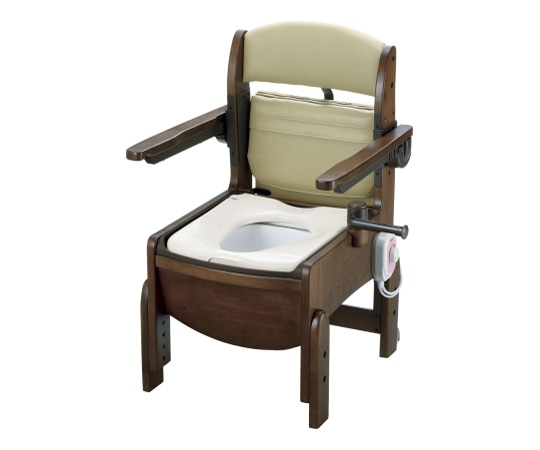 リッチェル 木製トイレ きらく コンパクト 肘掛跳ね上げ 暖房便座 18570 1個（ご注文単位1個）【直送品】