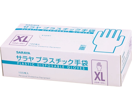 サラヤ プラスチック手袋 粉無 XLサイズ 1ケース(100枚×10箱入) 53504 1ケース(ご注文単位1ケース)【直送品】